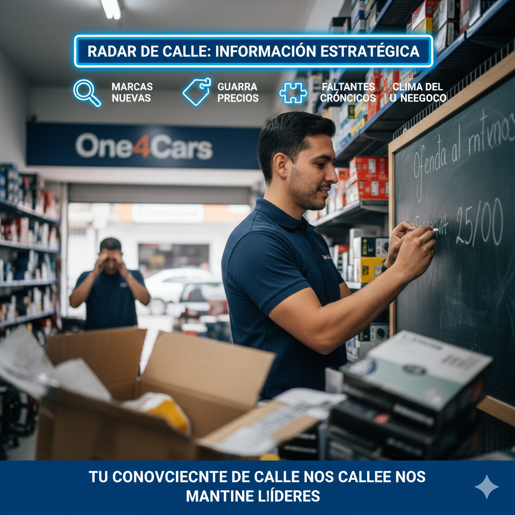 Noticia sobre repuestos: Inteligencia de Mercado: Sé los ojos de One4Cars en la calle